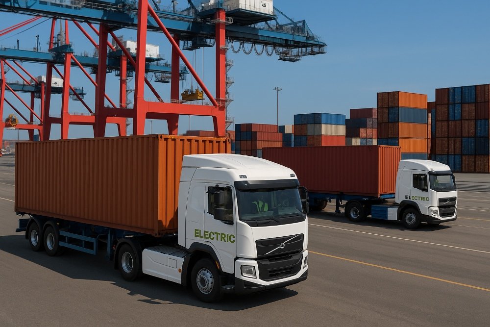 Electric trucks in port operation